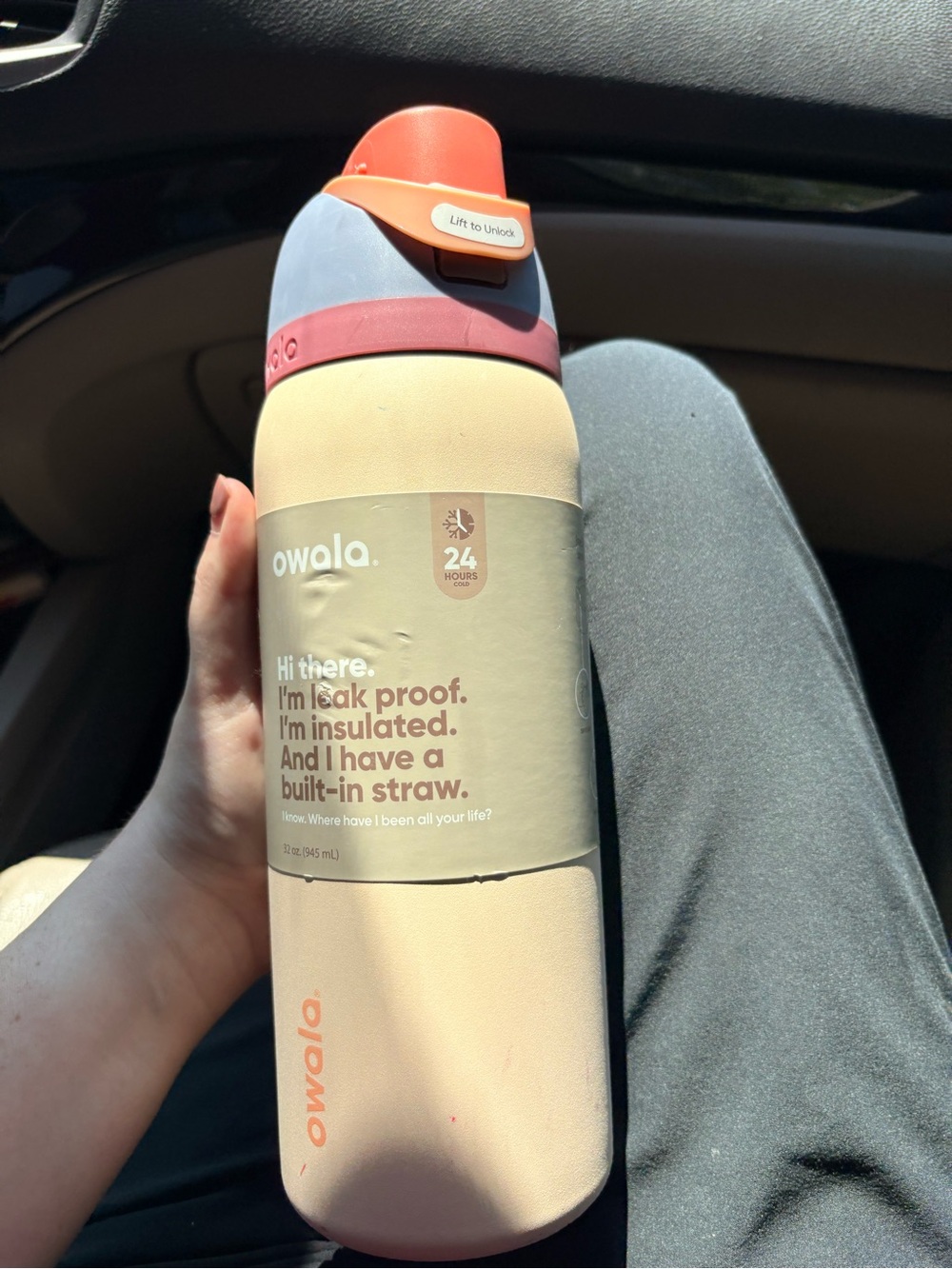 Owala Water Bottle - Peach & Coral 32oz